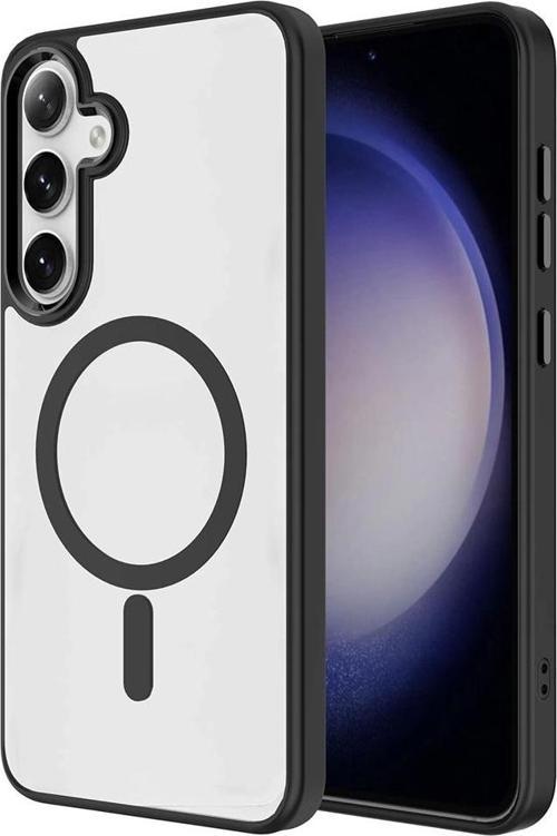 Galaxy S25 Kılıf Magsafe Şarj Özellikli Zore Krom Magsafe Silikon Kapak