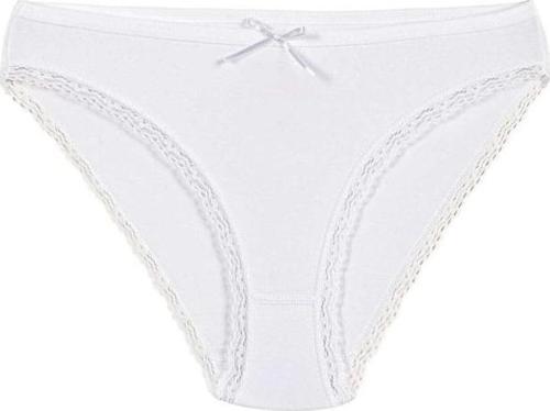 6 Adet Yıldız Bayan Likralı Dantelli Bikini Külot Beyaz 3790