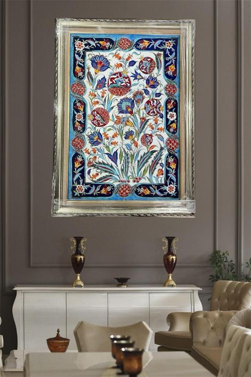 El Yapımı Çini Duvar Tablosu (40 Cm X 60 Cm)