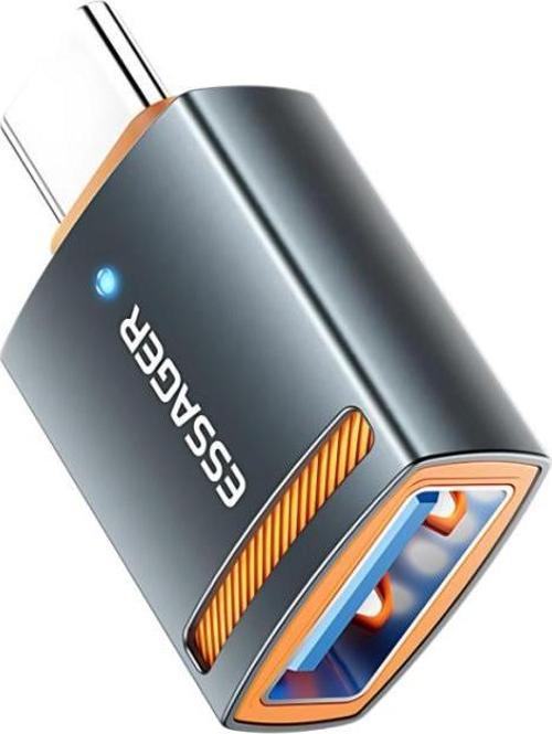 Coofbe Led Işıklı Type-C To USB 3.0 Dönüştürücü Adaptör Mini Otg USB3.0/5Gbps Type-C USB Çevirici Dönüştürücü