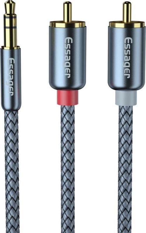 ProSeri 1Mt 3.5mm Jack to RCA Kablo RCA Stereo Hifi Ses Sistemi Kablosu Kopmaz Kablo