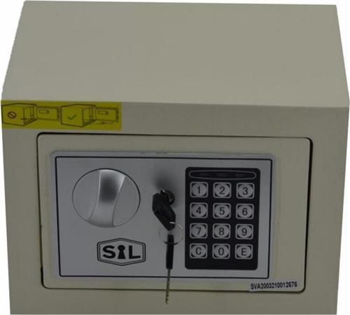 Elektronik Şifreli ve Kilitli Çelik Kutu Kasa 23x17 Krem