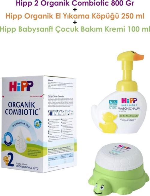 2 Organik Combiotic 800 Gr (Hipp El Yıkama Köpüğü 250 ml + Çocuk Bakım Kremi 100 ml)