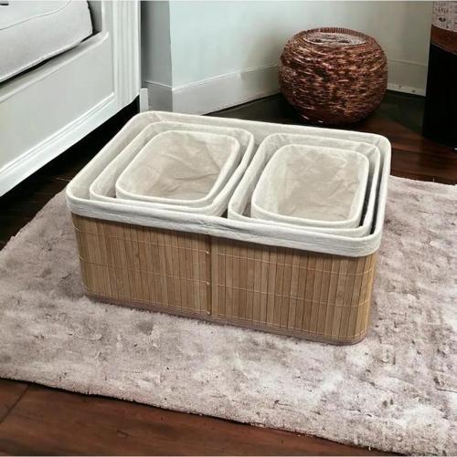 Bambu 5'li Pinterest Stil Organizer Sepet 16573