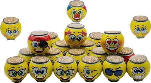 24'lü Karışık Emoji Figürlü Çim Adam Anaokulu Ilkokul Ve Okul Öğrencileri Için Hediyelik 5-6 Cm