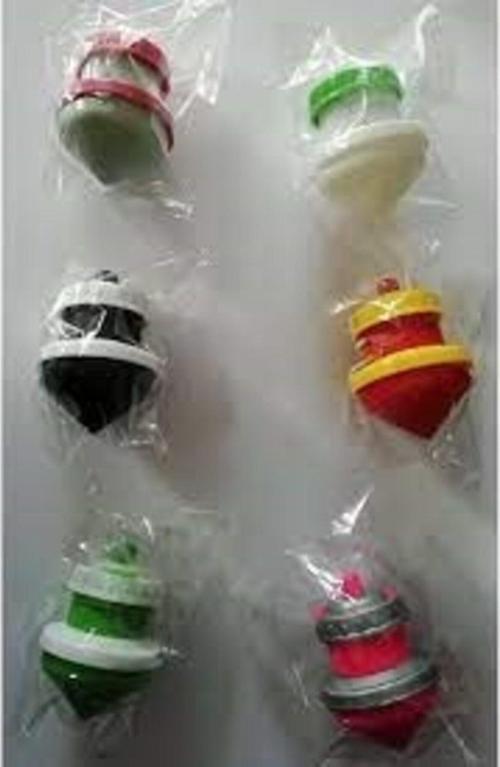 Plastik Basmalı Kendinden Dönen Topaç (6'LI PAKET) Rnk