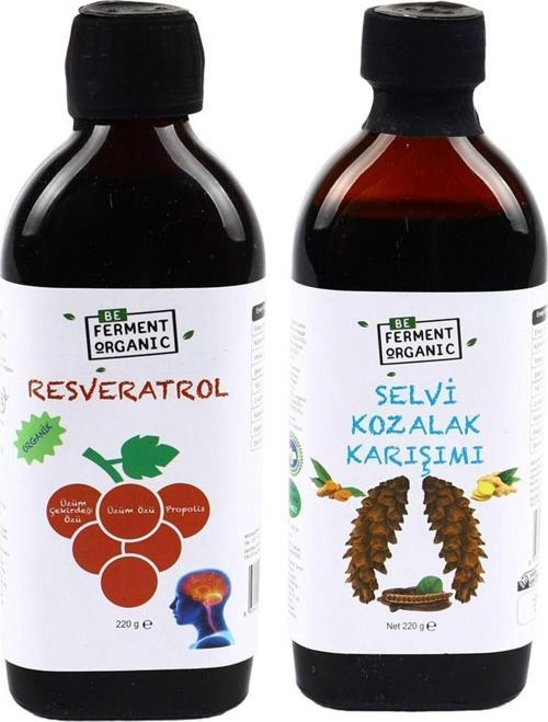 Organik Resveratrol ( 1 Yaş) Ve Çam Kozalaklı Karışım Organik Öz Karışımlı Şurup 220 Gr*2 Adet