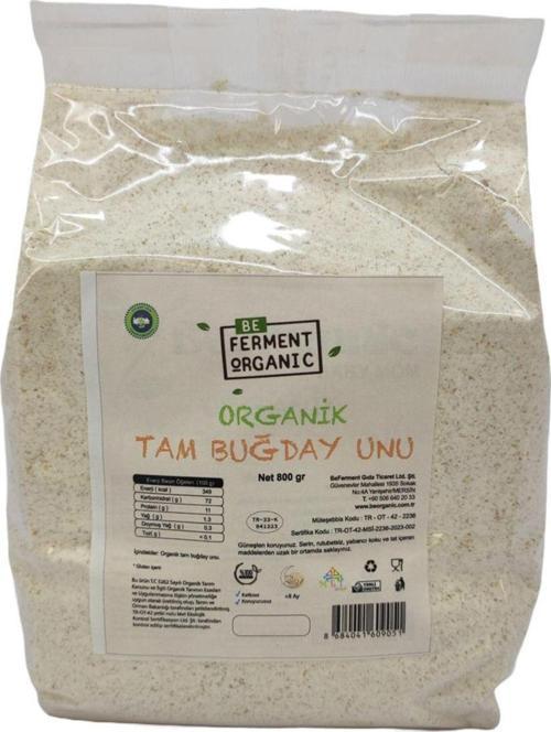 Organik Tam Buğday Unu 800 G