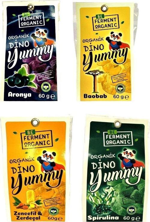 Organik Aronya-Spirulina-Baobab-Zencefil&Zerdeçal Yummy 60 G 4'Lü Set