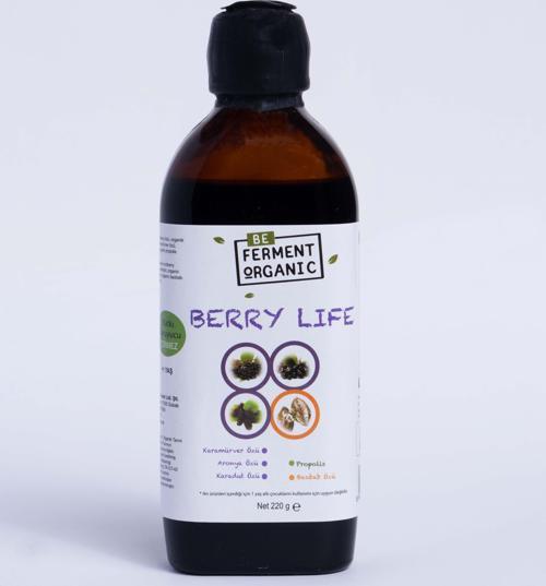 Organik Berry Lıfe Mor Öz Karışımı(Aronya Ve Karamürver Öz Karışımı220Gr