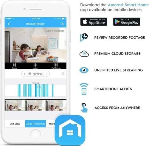 1080P WiFi Kamera İç Mekan Köpek Kamerası ASH21-W (White)