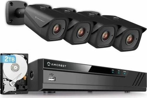 4K Güvenlik Kamera Sistemi 4K 8MP Black - 8CH NVR + 4 Bullets (2.8mm) w/ 2TB HDD