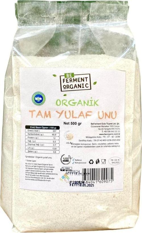 Beferment Organic Tam Yulaf Unu 500 Gr