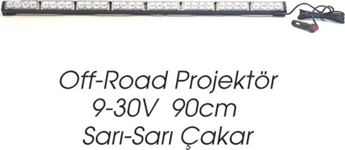 Off Road 9-30V 90cm Sarı-Sarı Çakar Foksiyon