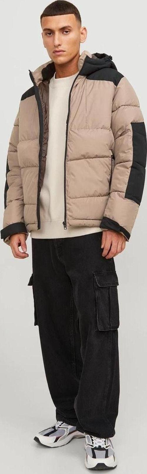 Erkek Mont 12214648 Vizon-black Beden L