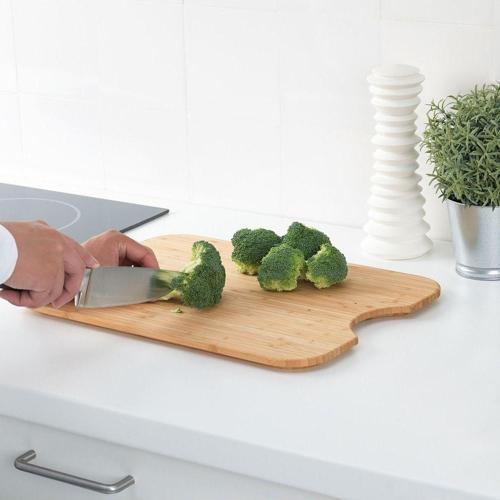Bambu Kesme Tahtası 42X31 Cm İkea Kesim Panosu Doğrama Tahtası Kahverengi
