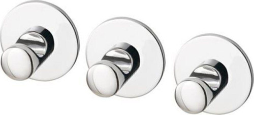 Krom Kaplama Banyo Yapışkanlı Duvar Askısı 3Lü Duvar Yapışkanı Askılık
