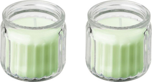 Lövskogslund Bardakta Kokulu Tealight Mum, Açık Yeşil, 12 Saat, Elma Kokulu, 2 Adet