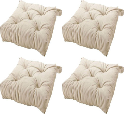 Malında Sandalye Minderi Ekru 4 Adet 40/35X38X7 Cm
