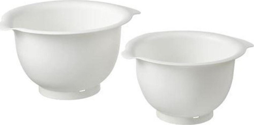 2 Parça Karıştırma Kabı, Beyaz Renk Meridyendukkan 22-26 Cm Kaydırmaz Alt Taban Çırpma Kabı