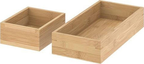 2Li Bambu Banyo Aksesuar Tabla Meridyendukkan 30*15*6 Cm Ve 13X15X6 Düzenleme Kutuları