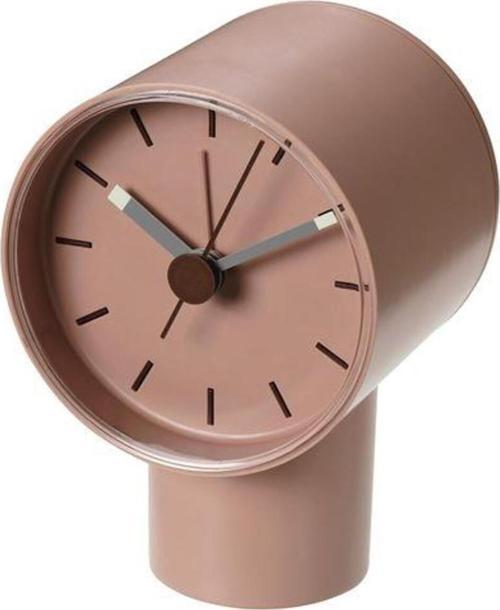 Çalar Saat, Uçuk Pembe Meridyendukkan Analog Saat 8X9 Cm Masa Saati