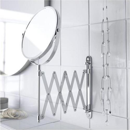 Çift Taraflı Büyüteçli Akordiyon Banyo Aynası Makyaj Tıraş Aynası Bir Taraf 2.5 Defa Büyük Gösterir