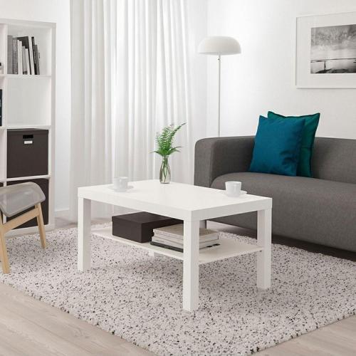 Dekoratif Lack Orta Sehpa Mobilya Beyaz Renkli - 55X90 Cm
