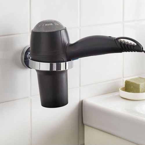 Saç Kurutma Makinesi Askısı Banyo Askısı Çap: 9 Cm Fön Makinesi Tutucu Asma Aparatı Kaliteli Ikea