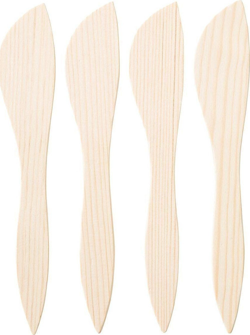 4 Adet Tereyağı Bıçağı, Meridyendukkan Çam 24 Cm 4 Lü