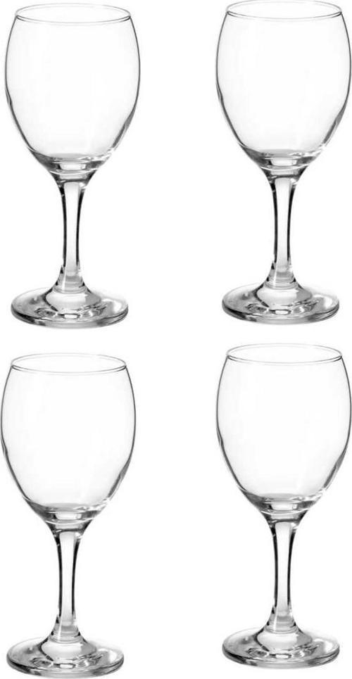 4'Lü Set Şarap Kadehi Yükseklik: 17 Cm İkea 4 Adet Şeffaf Cam Ayaklı Kadeh Hacim: 250 Ml