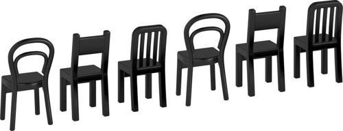 6 Adet Sandalye Formlu Duvar Askısı Yükseklik 12 Cm Ikea 6'Lı Set Duvar Kancası Plastik Siyah Askı