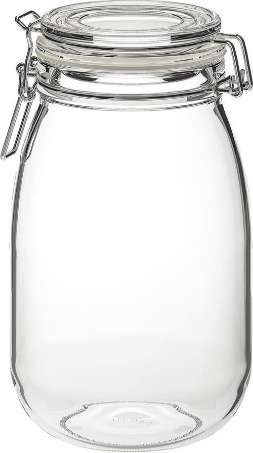 Vakum Kapaklı Cam Kavanoz Meridyendukkan Şeffaf 1.8 Litre Contalı Kavanoz