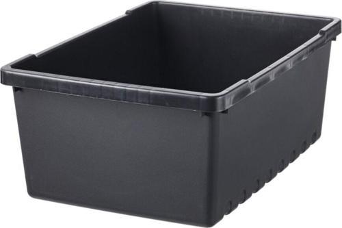 Siyah Düzenleyici Saklama Kutusu 35X25X14 Cm İkea 9 Litre Plastik Kap Düzenleme Kabı