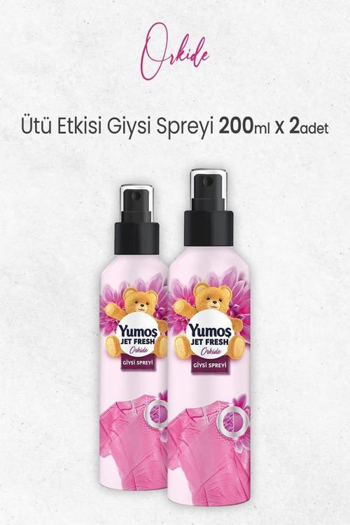 Jet Fresh Ütü Etkisi Giysi Spreyi Orkide 200 ml x 2 Adet