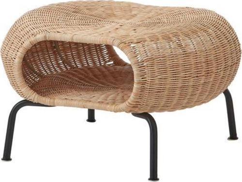 Tabure Sehpa Rattan Antrasit El Yapımı Y-36 Cm X Ç-62 Cm Meridyendukkan