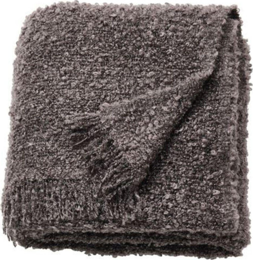 Tek Kişilik Koltuk-Diz Üzeri Örtüsü 130X170 Cm Meridyendukkan Koyu Gri Renk Örtü Yumuşak