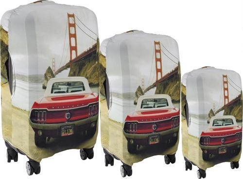 103 Mustang Valiz /  Bavul Büyük, Orta, Kabin Boy Kılıf Seti - 103 Mustang