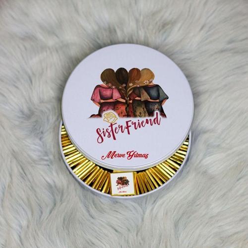 Sister Friend Metal Kutuda Çikolata 100 Adet 002