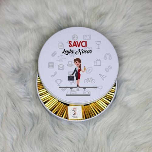 Savcı Metal Kutuda Çikolata 100 Adet 001