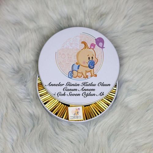 Anneler Günü Hediyesi Metal Kutuda Çikolata 100 Adet 001