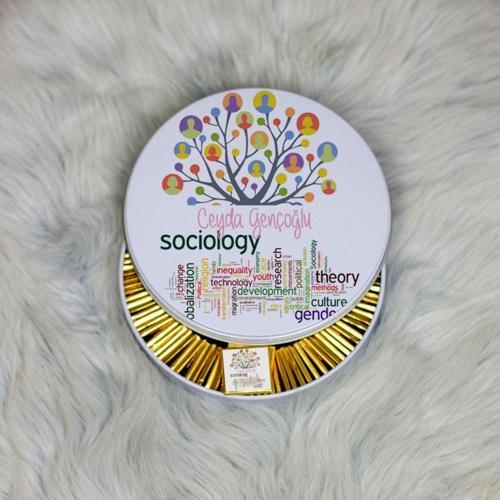 Sosyolog Metal Kutuda Çikolata 100 Adet 002