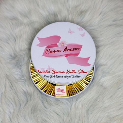 Anneler Günü Hediyesi Metal Kutuda Çikolata 100 Adet 005