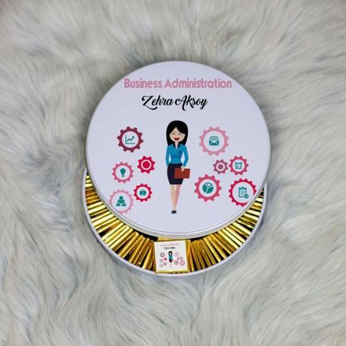 Business Administration Metal Kutuda Çikolata 100 Adet