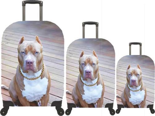 Valiz Kılıfı, Bavul Kılıfı Büyük, Orta, Kabin Boy Kılıf Seti, My 87 Pitbull