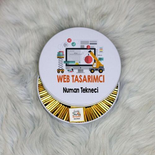 Web Tasarımcı Metal Kutuda Çikolata 100 Adet
