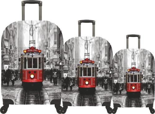 Valiz Kılıfı, Bavul Kılıfı Büyük, Orta, Kabin Boy Kılıf Seti, My Taksim