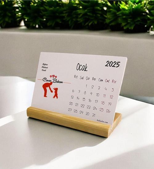 2025 Babalar Günü Hediyesi Masa Takvimi