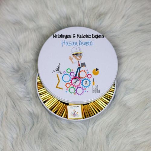 Metalurji Ve Malzeme Mühendisi Metal Kutuda Çikolata 100 Adet 001