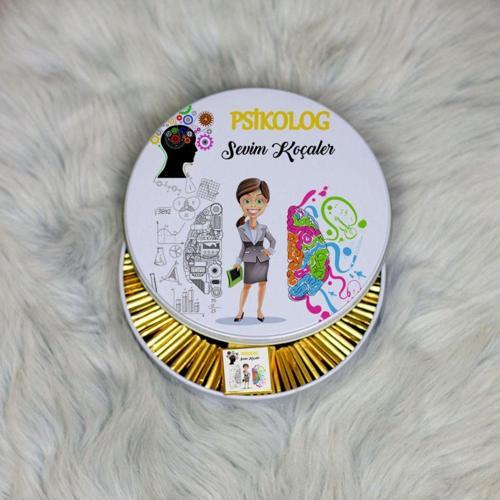 Psikolog Metal Kutuda Çikolata 100 Adet 003
